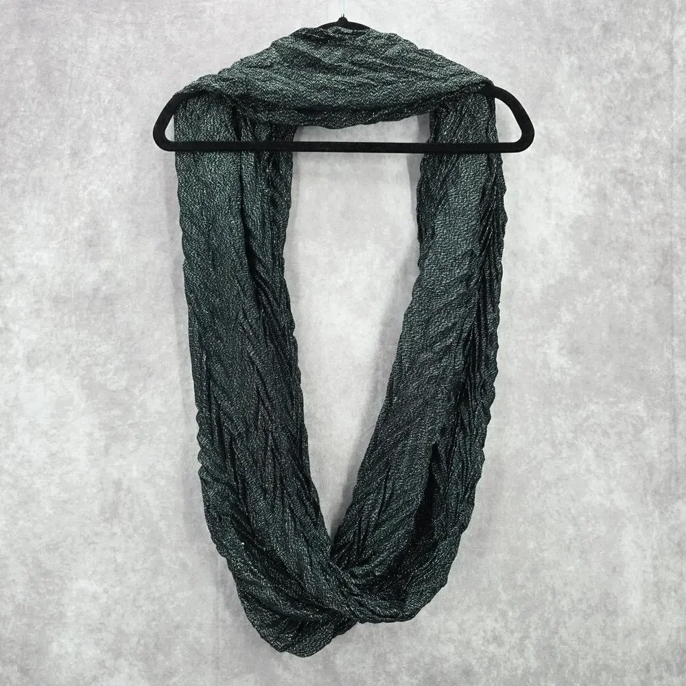 Black Silver Chevron Wide Infinity‎ Wrap Hijab Dupatta Shawl Scarves Scarf
